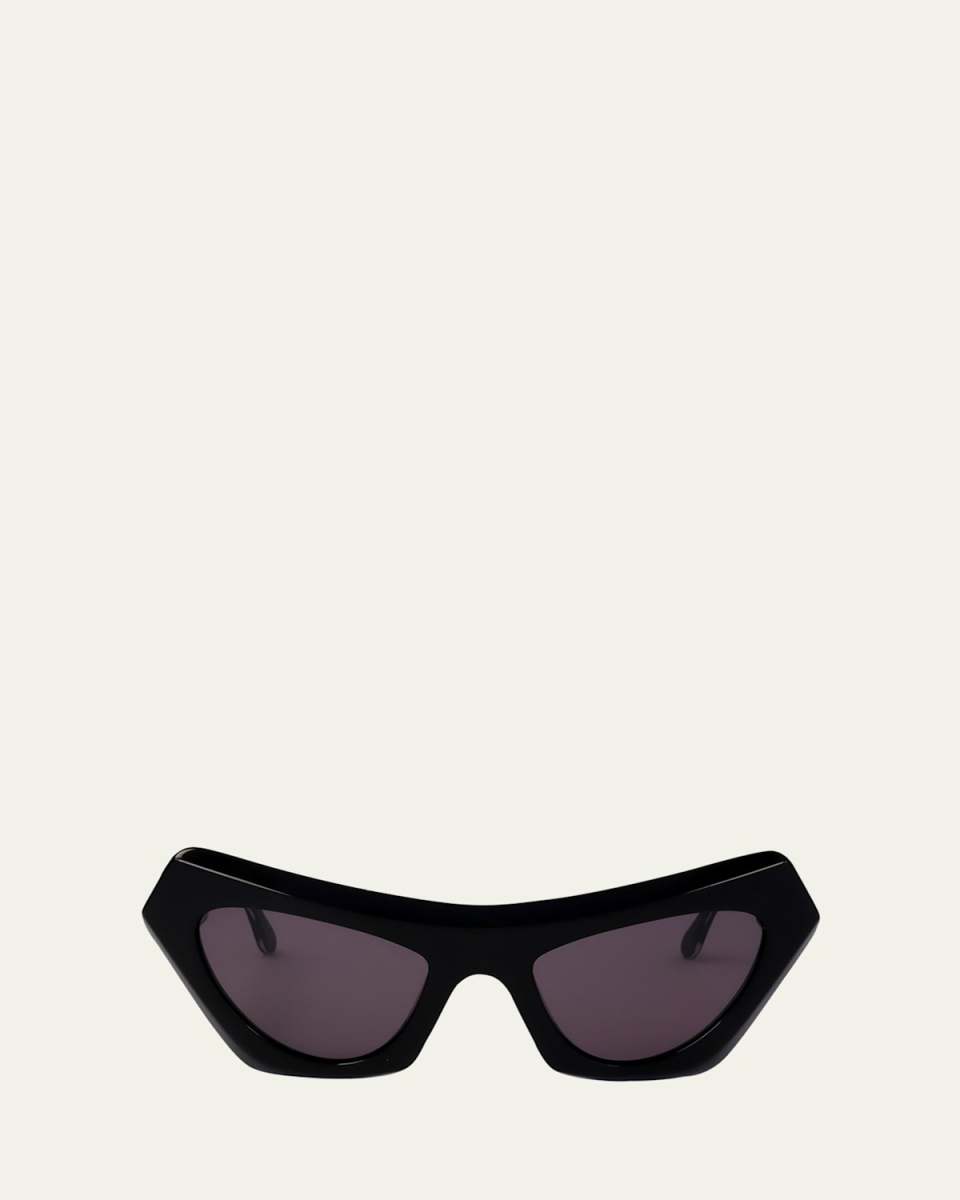 Beveled Acetate Cat-Eye Sunglasses